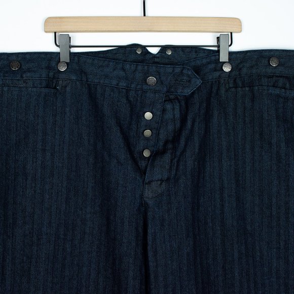 Wah Maker USA Back Cinch Dark Striped Jeans - Picture 2 of 6